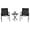 Black, variant on JAMFLY 3 Pieces Patio Bistro Set, Outdoor Small Patio Furniture Set with 2 Chairs and Table, Sturdy & Comfortable Patio Furniture Set for Balcony, Porch, Yard, Garden, Black
