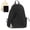 Black, variant on Wing Design Backpack for Women, Lightweight Nylon Daypack with Decorative Wings, Large Capacity Casual School Travel Bag for Daily Use