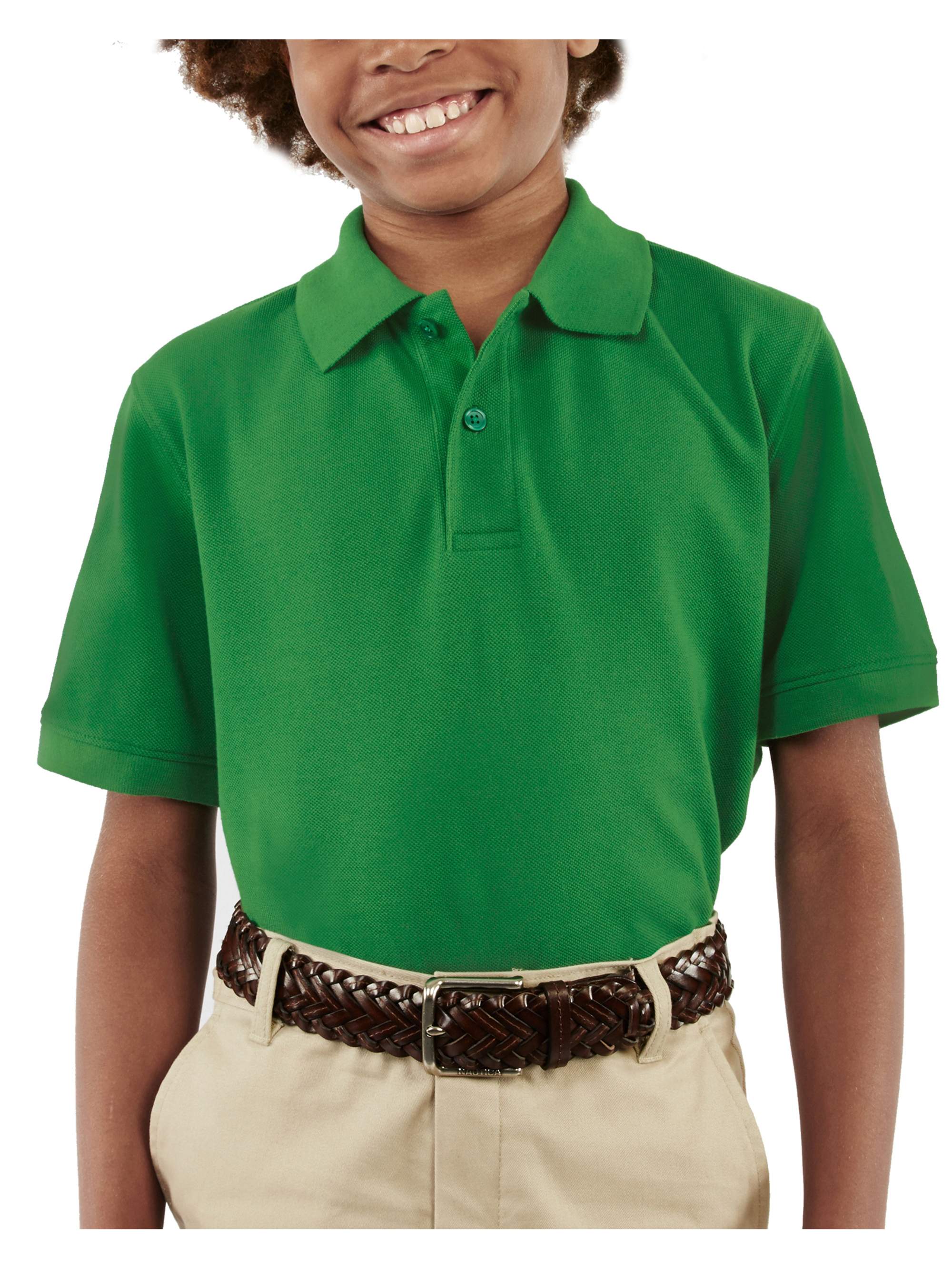 Boys School Uniform Short Sleeve Pique Polo Shirt (Little Boys & Big Boys