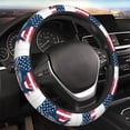 thumbnail image 5 of Goofa bass fish with the USA flag Pattern Elastic Stretch Steering Wheel Cover,Universal 15 inch, Microfiber Breathable Ice Silk, Anti-Slip, Odorless, Easy Carry, 5 of 6