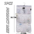 thumbnail image 2 of Hanging Mesh Shower Caddy,Mesh Shower Caddy,Saving Bathroom Organizer,Storage Pockets,White Hanging Shower Organizer, 2 of 6