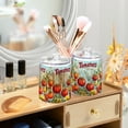 thumbnail image 3 of Yayeee 2 Pack Qtip Holder Bathroom Cotton Swab Canister with Lid Clear Dispenser Set, Blue Tomatoes, 3 of 6