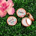 thumbnail image 2 of Koyal Wholesale Compact Mirror Maid of Honor Wedding Gift, Rose Gold, Tea Party Pink Floral Flowers, 1-Pack, 2 of 5