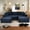 Blue (Right Facing Chaise), variant on Muumblus Modular Sectional Sofa, Oversized U-Shape Cloud Couch, Modern Corduroy Sleeper Couches for Living Room, No Assembly Required, Black (Left Facing Chaise)