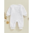 thumbnail image 4 of Suealasg Christmas Newborn Baby Boys Girls Snowman Jumpsuits Long Sleeve Round Neck Plush Romper 3 6 9 12 18 Months Infant Winter Warm Clothes, 4 of 8