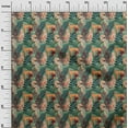 thumbnail image 3 of oneOoneCottonPoplinDarkGreenFabricTropicalLeafWithAnimalQuiltingSuppliesPrintSewingFabricByTheYard56InchWide, 3 of 4