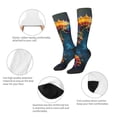 thumbnail image 6 of Lsque Neon Seahorse Underwater Realm Printed Crew Socks Men's Women's LightWeight Thin Casual Calf Socks ,Knee High Socks,Cotton Socks, 6 of 9