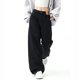 thumbnail image 1 of Pantalones vaqueros rectos holgados negros para mujer, ropa de calle de moda coreana, pantalones vaqueros de pierna ancha de cintura alta, pantalones vaqueros sueltos para mujer, pantalones Y2K, 1 of 5