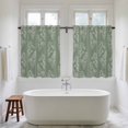 thumbnail image 4 of Dark Green Botanical Kitchen Curtains 54 Inch Length, Pastoral Elegant Spring Floral Tiers Curtains for Bathroom Bedroom Cafe, Light Filtering Small Window Treatment Short Drapes 2 Panels 42"Wx54"L, 4 of 8