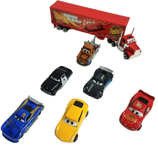 De Carreras 1:64 Aleación Mini Modelo Coche Camión Firme Ligero Niños Regalos De Cumpleaños Juguetes Para Niños 7 Uds Coche Yuarrent FN008357-03
