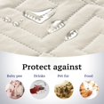 thumbnail image 4 of Recliner Cover Reversible Sofa Slipcover Furniture Protector Water Resistant 2 Inch Wide Elastic Straps Recliner Chair Cover Pets Fit Sitting Width Up to 30" (Oversized Recliner, Ivory/Beige), 4 of 7