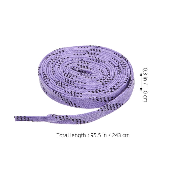 SOPOTUTU Flat Hockey Skate Laces, Polyester Cotton Blend, and Strong for Ice and Roller Skates