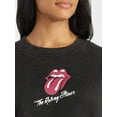 thumbnail image 4 of Time and Tru Women's Rolling Stones Tongue Graphic Sweatshirt with Long Sleeves, Sizes XS-XXXL, 4 of 5