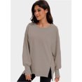 thumbnail image 5 of Womens Oversized Crewneck Long Sleeve Shirts Pullover Sweatshirts, 5 of 7