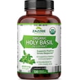 thumbnail image 1 of Zazzee Holy Basil Organic 600mg Anti-estrés Ansiedad 120caps, 1 of 4