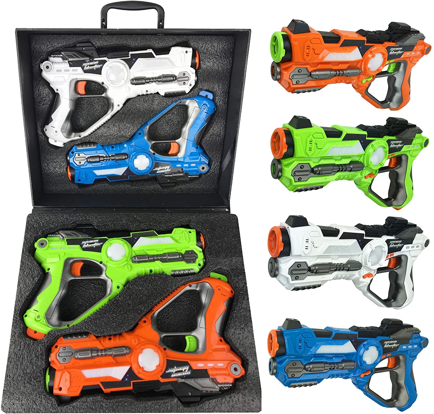 Sumtoy Infrared Laser Tag 4 Players Game Set For Kids Indoor Outdoor Multiplayer Toy Guns Battle Blasters Mega Pack With Carrying Case Walmart Com