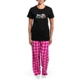 thumbnail image 4 of CafePress - Wedding Owls Art Pajamas - Women's Short Sleeve Print T-Shirt and Pants Dark Cotton Pajama Set, 4 of 7