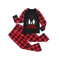 thumbnail image 2 of Xdegoge Family Matching Christmas Pajamas 2 Piece Sets Raglan Long Sleeve Tops and Pants Plaid Pjs Xmas Graphic Holiday Sleepwear Matching Couples Pajamas Womens Petite Pajamas, 2 of 5