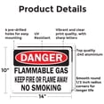 thumbnail image 2 of (2 Pack) Flammable Gas OSHA Danger Sign 14 Inch X 10 Inch Indoor / Outdoor Rust-Free Aluminum Metal Signs for Workplace, Workshop, and Construction Site, Made in the USA, 2 of 8