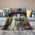 thumbnail image 2 of Orinice Cute Cat Blanket Printed Throw Blanket for Kids Child Adults Soft Warm Flannel Blanket for Bed and Couch Bedroom Decor  60x80in, 2 of 6