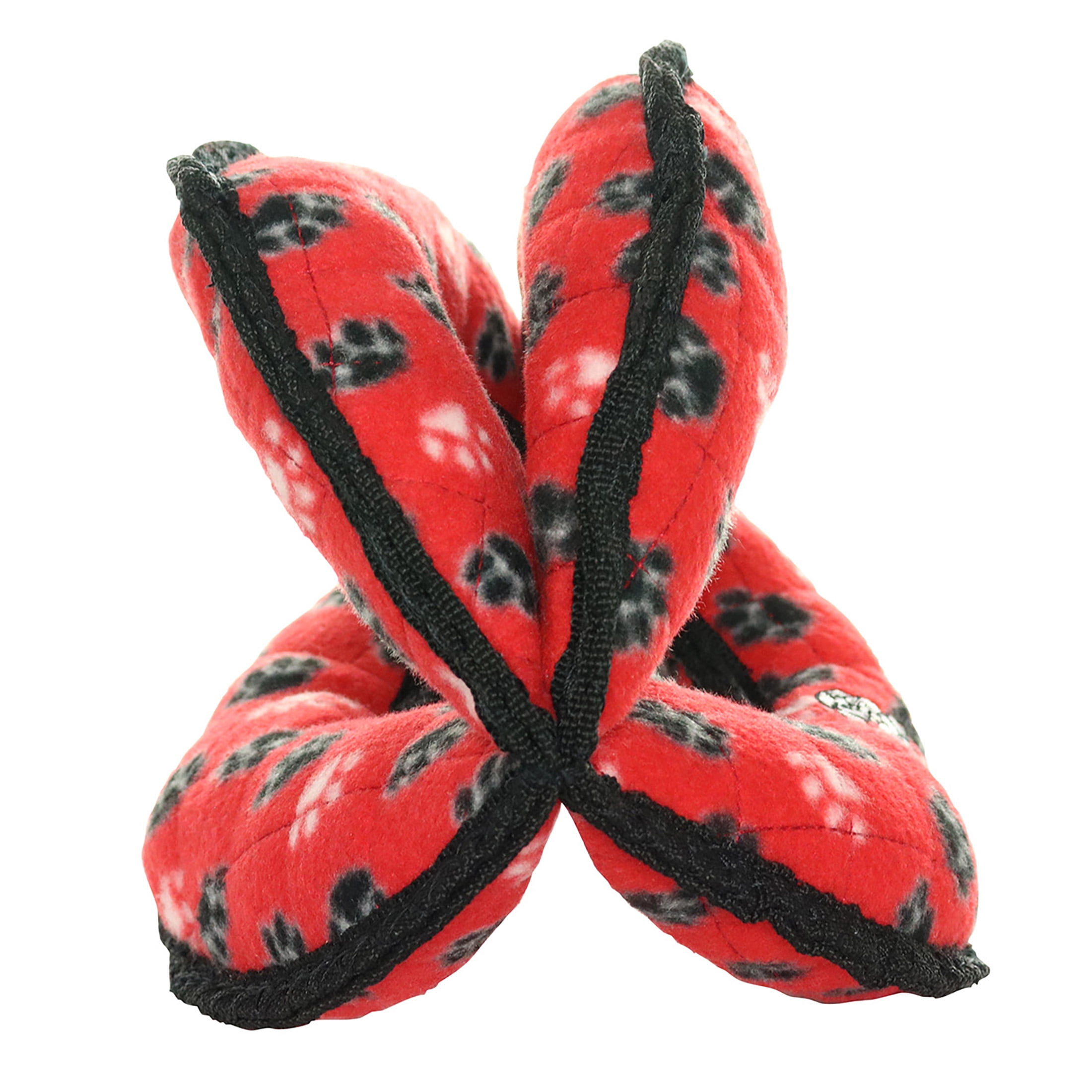 VIP Products Tuffy Ultimate 4-Way Dog Ring Toy, Red Paw