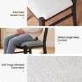 thumbnail image 3 of COLAMY ALVA Wooden Dining Chair with Fabric Upholstered Seat Set of 2, Modern Farmhouse Ladder Back Dining Room Chair, Solid Wood Transitional Kitchen Chair, Black, 3 of 12