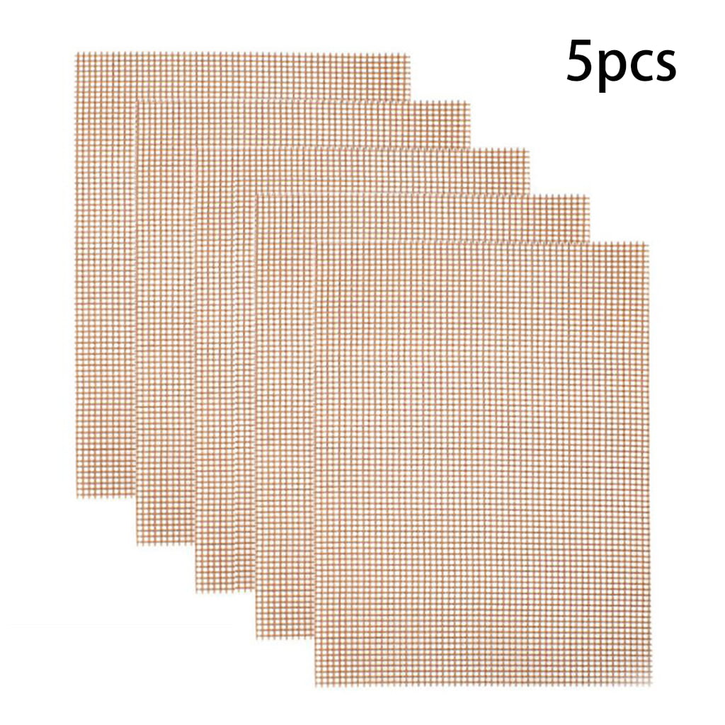 Details about   5 Pcs Reusable BBQ Mesh Non-stick Heat Resistant Grill Mat Easy to Clean Outdoor 