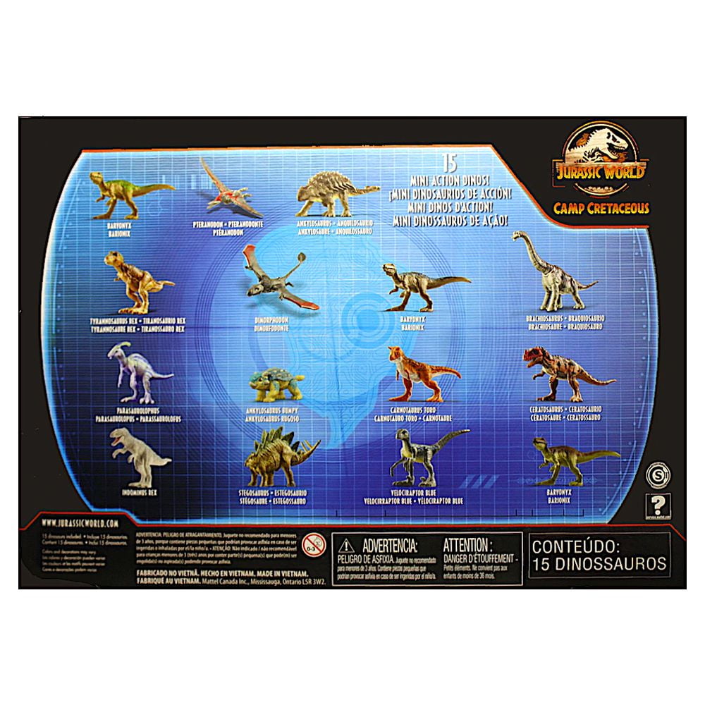 Jurassic World Camp Cretaceous 15 Pack Mini Action Dinos
