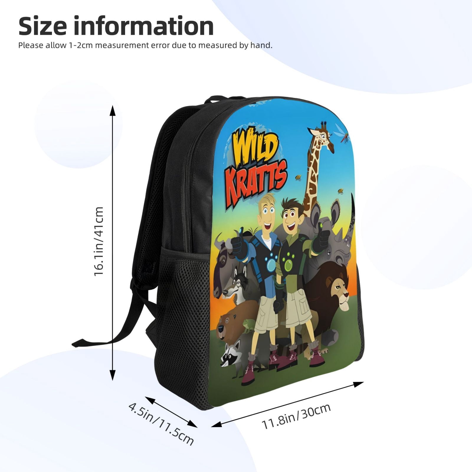 Wild Kratts Backpacks For Men Women Book Bag Travel Hiking Camping Work