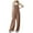 Brown, variant on Busydd Rompers for Women Dressy Casual Wide Leg Jumpsuits for Women Solid Color Ribbed One Piece Overalls for Women Loose Fit with Pockets