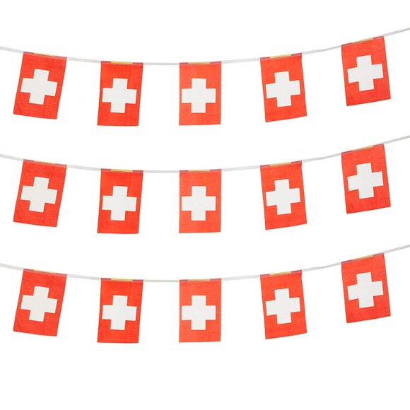 switzerland Flags swiss Small String Mini Flag Pennant Banner Decorations
