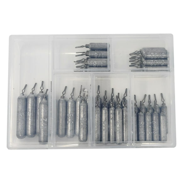 Reaction Tackle- Lead Drop Shot Weights - dropshot sinkers, 50 Piece kit