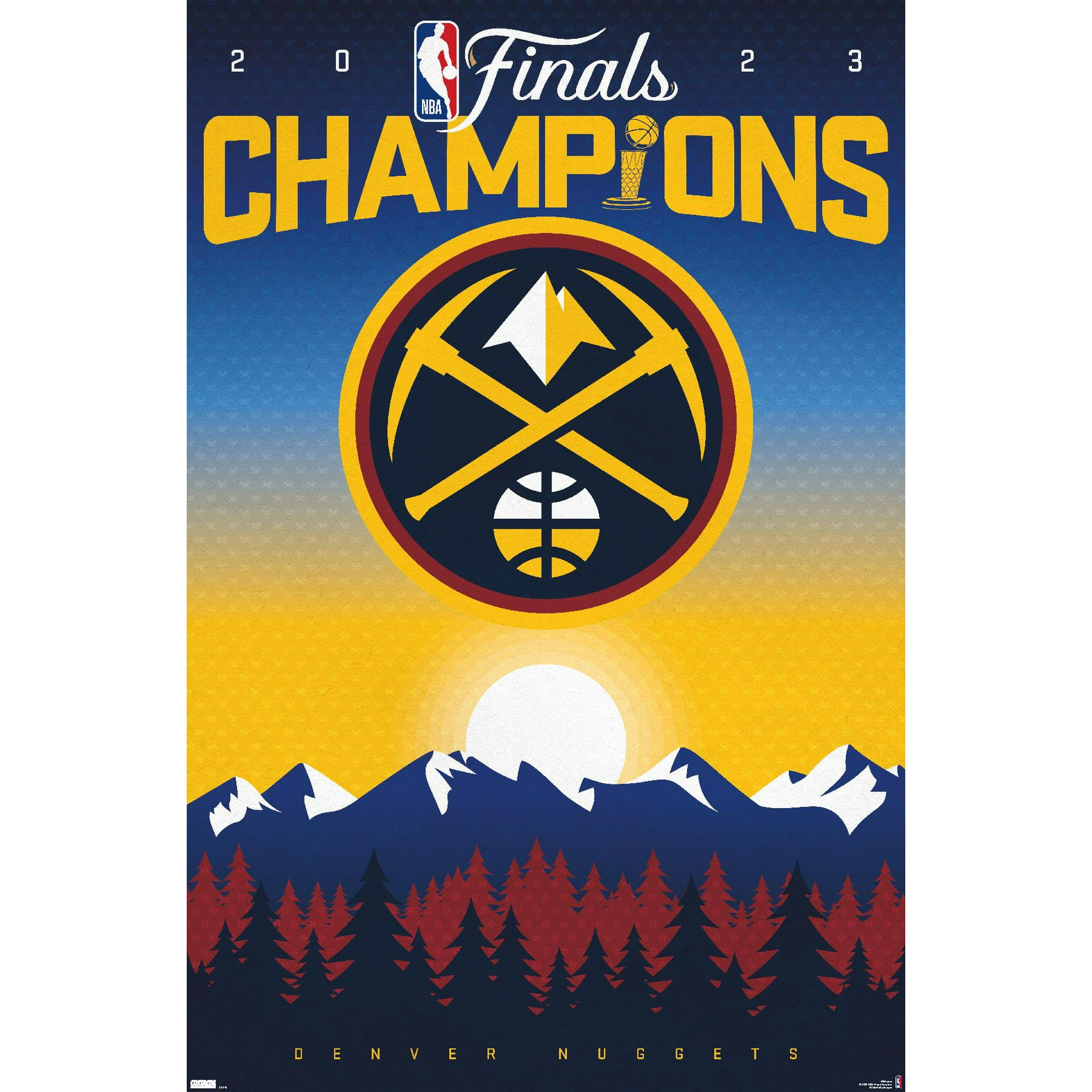 NBA Denver Nuggets - 2023 NBA Finals Team Logo Wall Poster, 14.725" x 22.375"