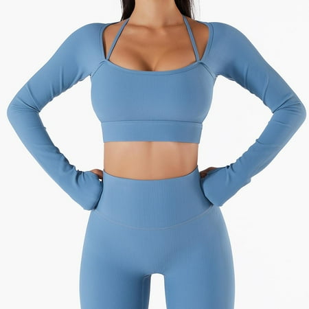 

Ze Chuang 2022 Spring/Summer Sports Jacket Women s Strap Mat Quick Dry Fitness Suit Slim Fit Skinny Long Sleeve Yoga Suit