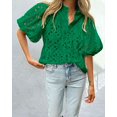 thumbnail image 3 of Blusa de Encaje de Verano PRETTYGARDEN Verde Oscuro XL, 3 of 8