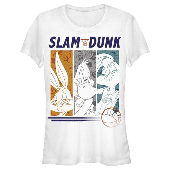 Junior's Space Jam: A New Legacy Slam Dunk  Graphic Tee White Large