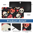 thumbnail image 4 of Cartoon Skulls Hearts Car Windshield Sun Shade Foldable Front Window Shades Cover Sun Visor Shield Block, 4 of 6