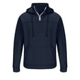 thumbnail image 5 of Men’s Pullover Hooded Sweatshirt with Half Zip Front Kangaroo Pocket and Adjustable Drawstring Hood Casual Fit Navy M, 5 of 5