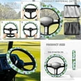 thumbnail image 4 of Jeiento Saint Patrick's Day Ladybug Golf Cart Seat Covers 4 Pack with Golf Cart Steering Wheel Cover and 2PCS Golf Cart Flags Universal Seat Blanket 13-14 Inch Steering Wheel Covers, 4 of 5