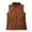 Chocolate, variant on Women Casual Quilted Sleeveless Light Weight Vest Stretch Rib Black L
