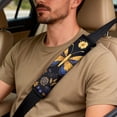 thumbnail image 5 of Xixirimido 5-Piece Car Seat Cover Set Breathable PU Leather Front Seat Covers with Seat Belt & Console Covers Universal Fit for SUV, Sedan, Truck, Butterfly Boho Floral, 5 of 8