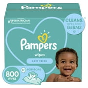 Pampers Baby Wipes Baby Fresh Scented 10X Pop-Top Packs 800 Count