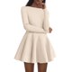 thumbnail image 1 of Vestido PRETTYGARDEN Mini Línea A Manga Larga Beige M, 1 of 8