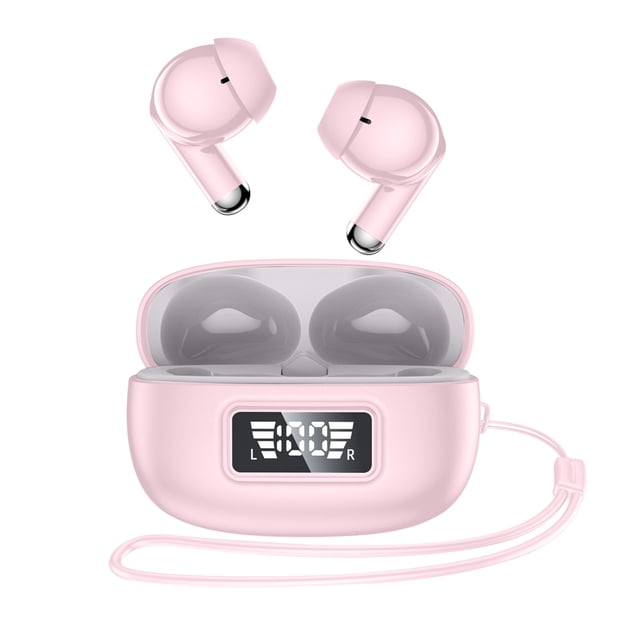 Auriculares Bluetooth Inalámbricos Bluetooth 5.3 en Oído Auriculares Inalámbricos con Batería, Pantalla Digital, Reducción de Ruido Inteligente, Auriculares Multifuncionales Impermeables de Subwoofer