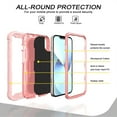 thumbnail image 2 of Dteck Case for iPhone 14 6.1-inch,Shockproof Rugged Rubber Armor 3-Layer Protection iPhone Case Hybrid Hard PC Back with Ring Holder Kickstand Cover,Rosegold, 2 of 7