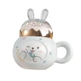 thumbnail image 2 of Patrón de Tazas de café Espresso Latte Taza Taza de té con tapa y asa Taza de la Taza de cerámica para el hogar Acción de gracias Blanco perfecl Taza de café, 2 of 8