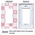 thumbnail image 3 of Yayeee Rocker Switch Wall Plate 3-Gang 6.5"x4.6" Home Decorative Outlet Cover, Pink Checkered Heart, 3 of 6
