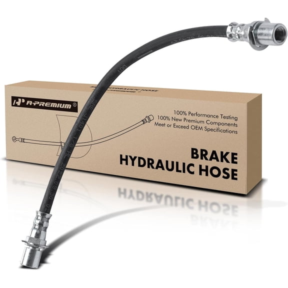 A-Premium Front Driver or Passenger Brake Hydraulic Hose Compatible with Toyota Models - Pickup 1984-1995 2.4L 1988-1995 3.0L - Replace# 9094702447