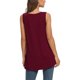 thumbnail image 1 of Minnieouse Camiseta sin mangas para mujer Camiseta sin mangas con cuello en V Blusa con cuello en V Chaleco de color sólido Vestidos Vino rojo XXL Minnieouse AP003123-15, 1 of 6
