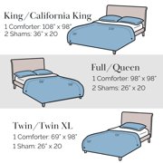 Southshore Fine Living, Inc. Twin Mattress Comforter Set, Down Alternative Comforter, Blue Khari
